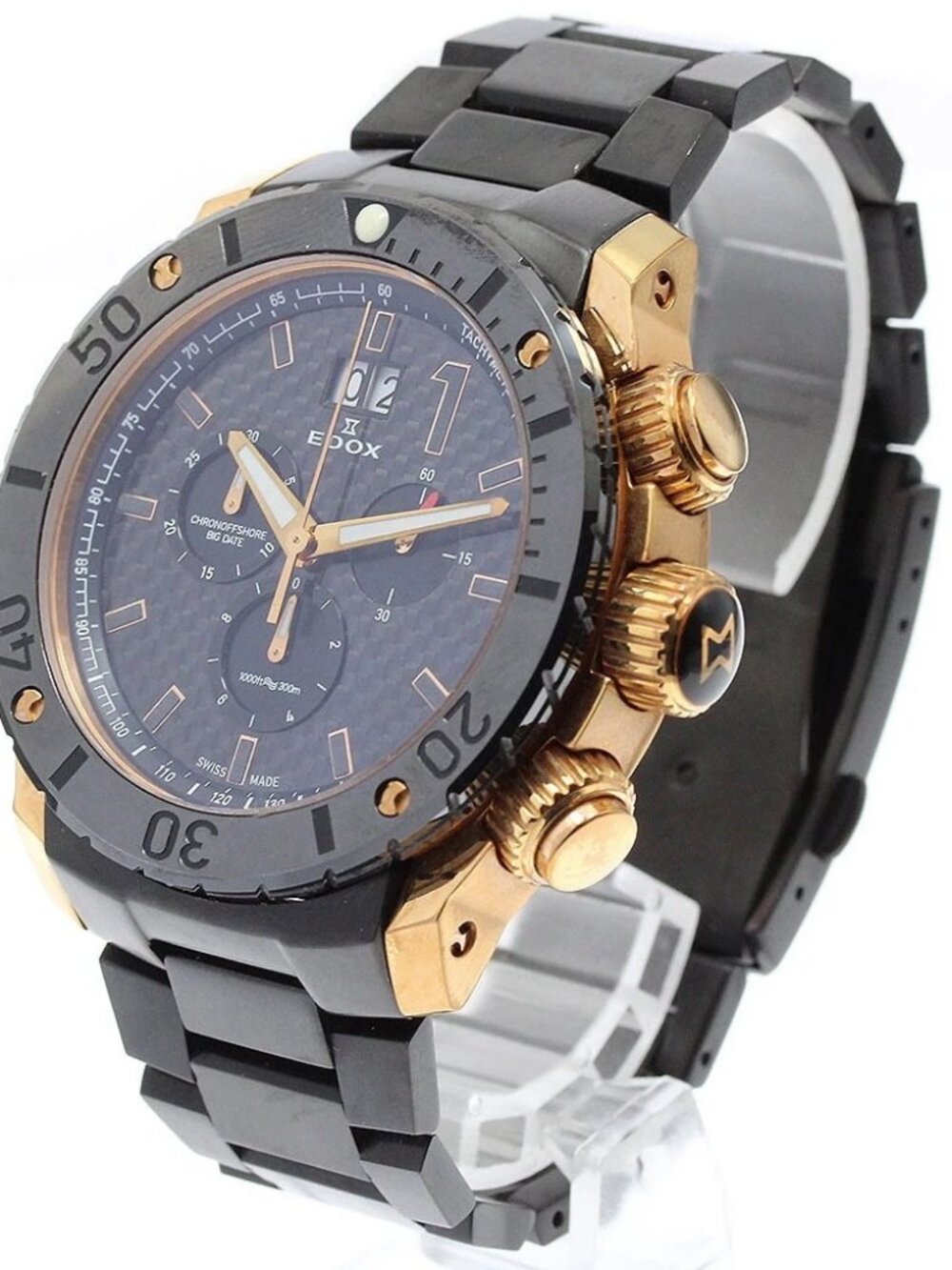 EDOX Chrono Offshore 1 10020-37R-NIR Chronograph Big Date Quartz Men's_916206